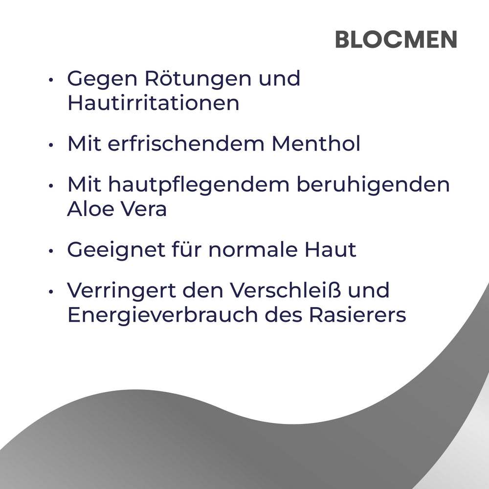 Blocmen Aloe Vera Pré-Rasage – format portable et compact idéal pour voyage