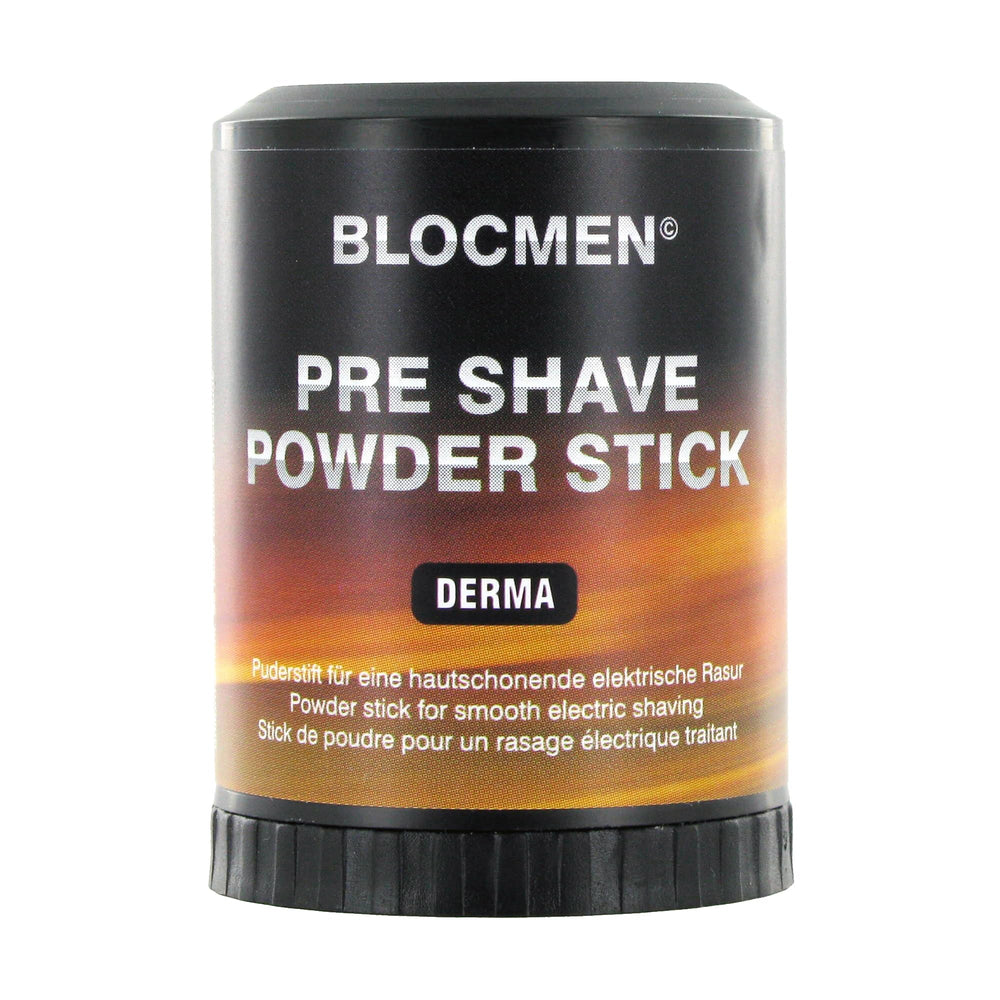Blocmen Derma Poudre Pré-rasage Stick - emballage compact et élégant