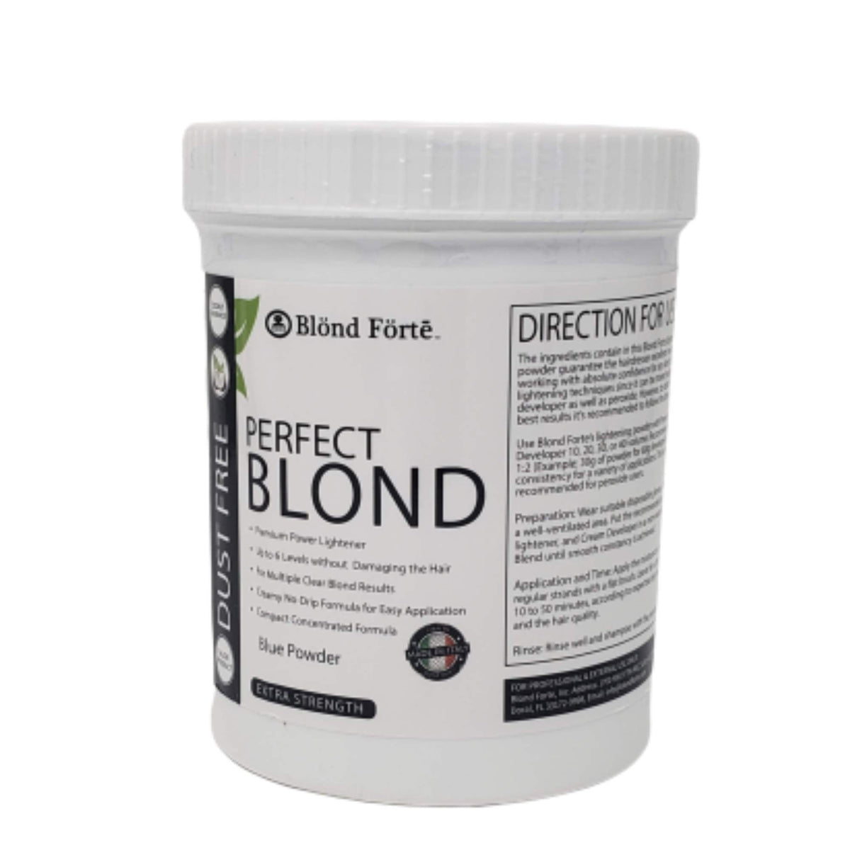 Blond Forte Perfect Blond présente le pot pour une application maîtrise et résultats uniformes.