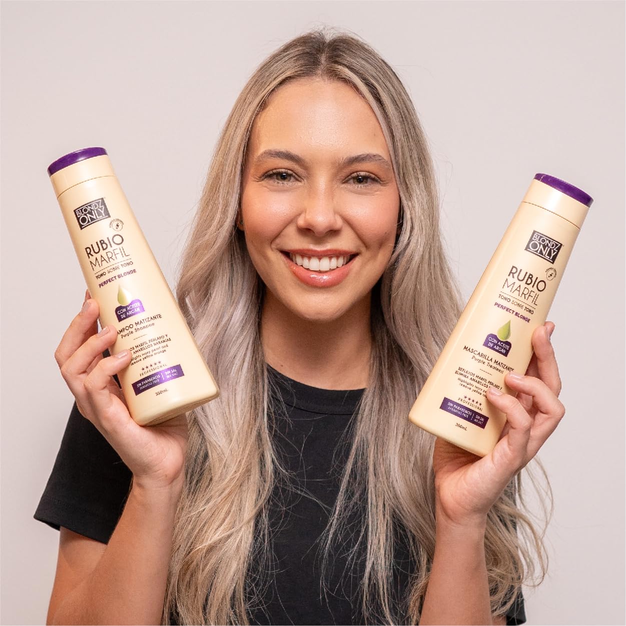 Blondz Only emballage-rubio-marfil-blond: emballage élégant pour votre routine capillaire.