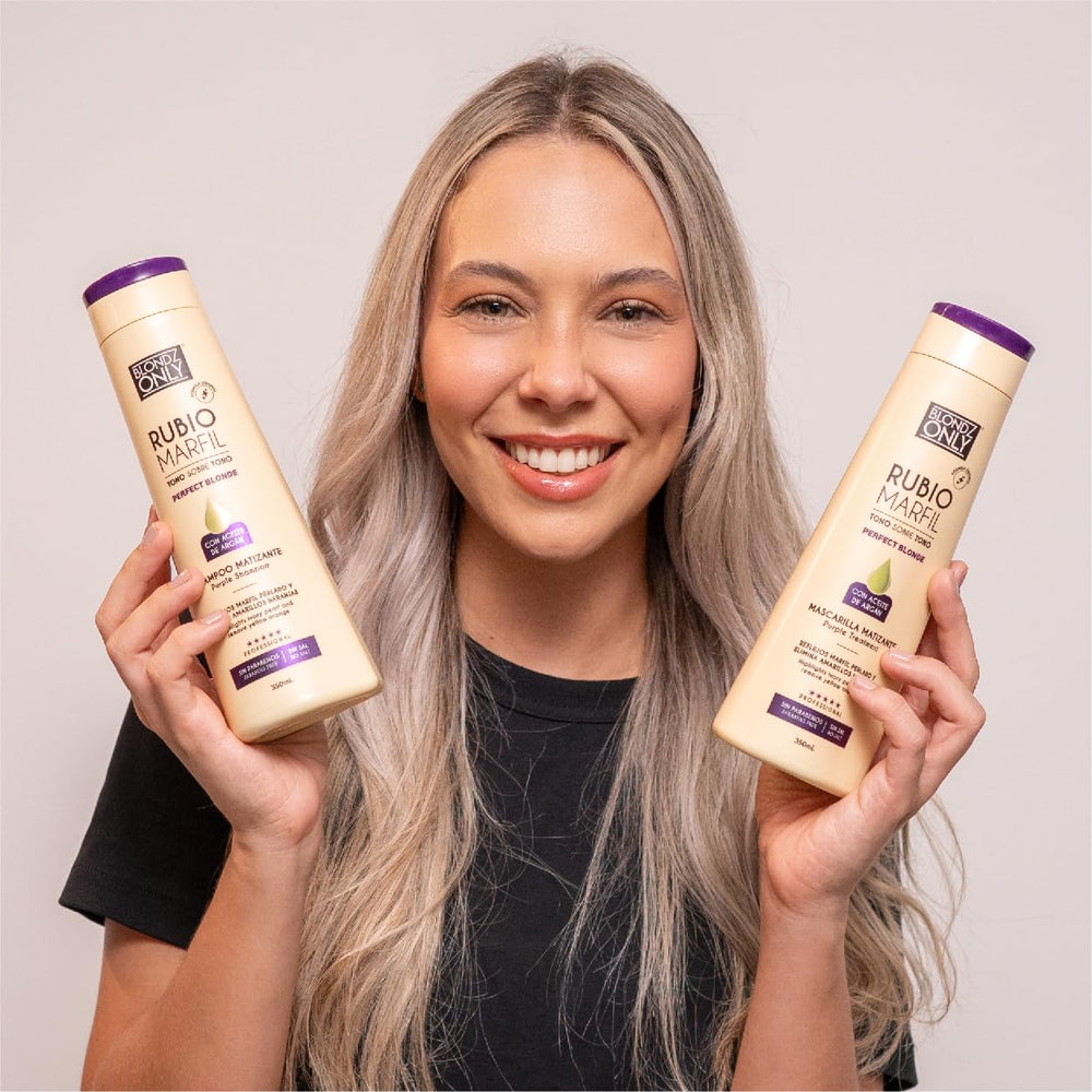 Blondz Only emballage-rubio-marfil-blond: emballage élégant pour votre routine capillaire.