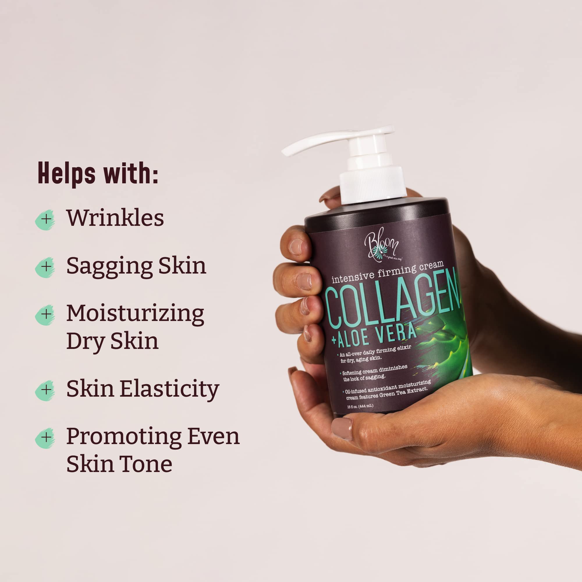 Emballage BLOOM Collagène sans parfum — idéal pour peaux sensibles.