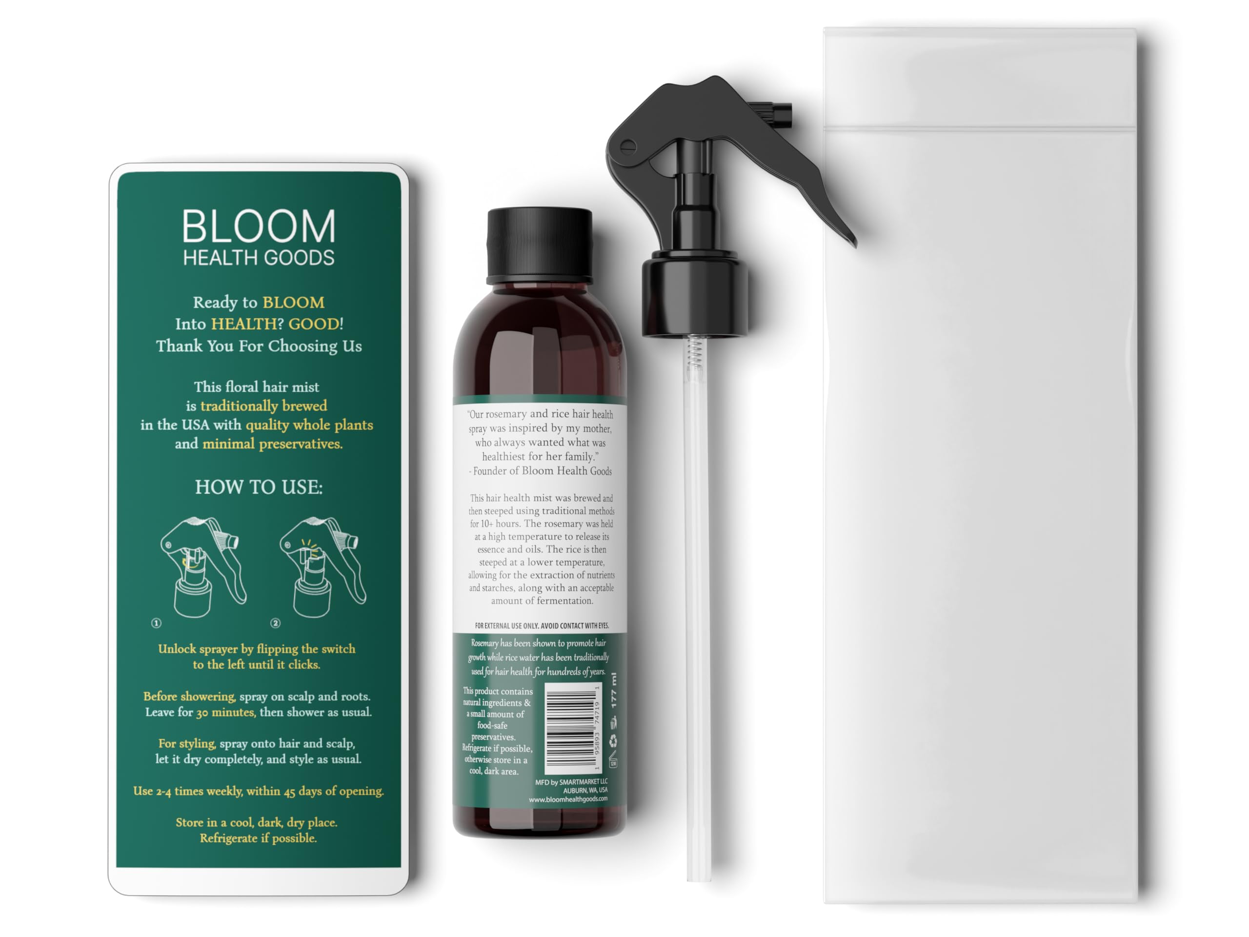 BLOOM HEALTH GOODS ingrédients-naturels-sans-additifs: formulation naturelle sans additifs synthétiques.