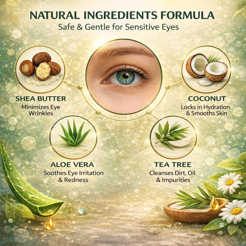 BloomBright aloé vera apaise la peau des paupières.