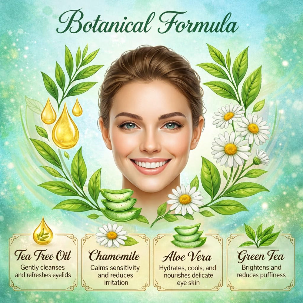 BloomBright lingettes yeux aloé véra hydratantes et apaisantes