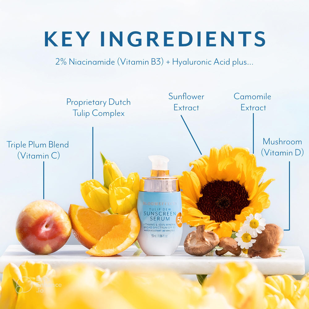Oxyde de zinc minéral non nano dans Bloomeffects Tulip Dew pour une protection UV