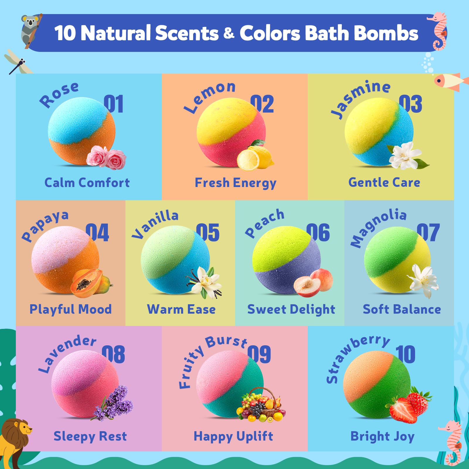 BloomFizzy emballage-voyage: facile à emporter pour les vacances.