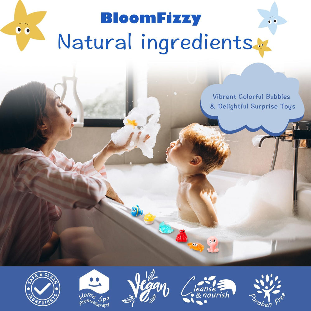 BloomFizzy Boules-bain Mer Bulle-éclatante, bulles lumineuses et moments amusants