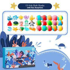 BloomFizzy Boules-bain Mer Couleurs-Fizz, eau arc‑en‑ciel et mousse scintillante