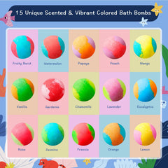 BloomFizzy Boules-bain Mer Jouet-cache, découverte d’un jouet océan à chaque bombe