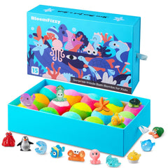 BloomFizzy Boules-bain Mer Surprise Ensemble, jeu sensoriel coloré pour le bain des enfants