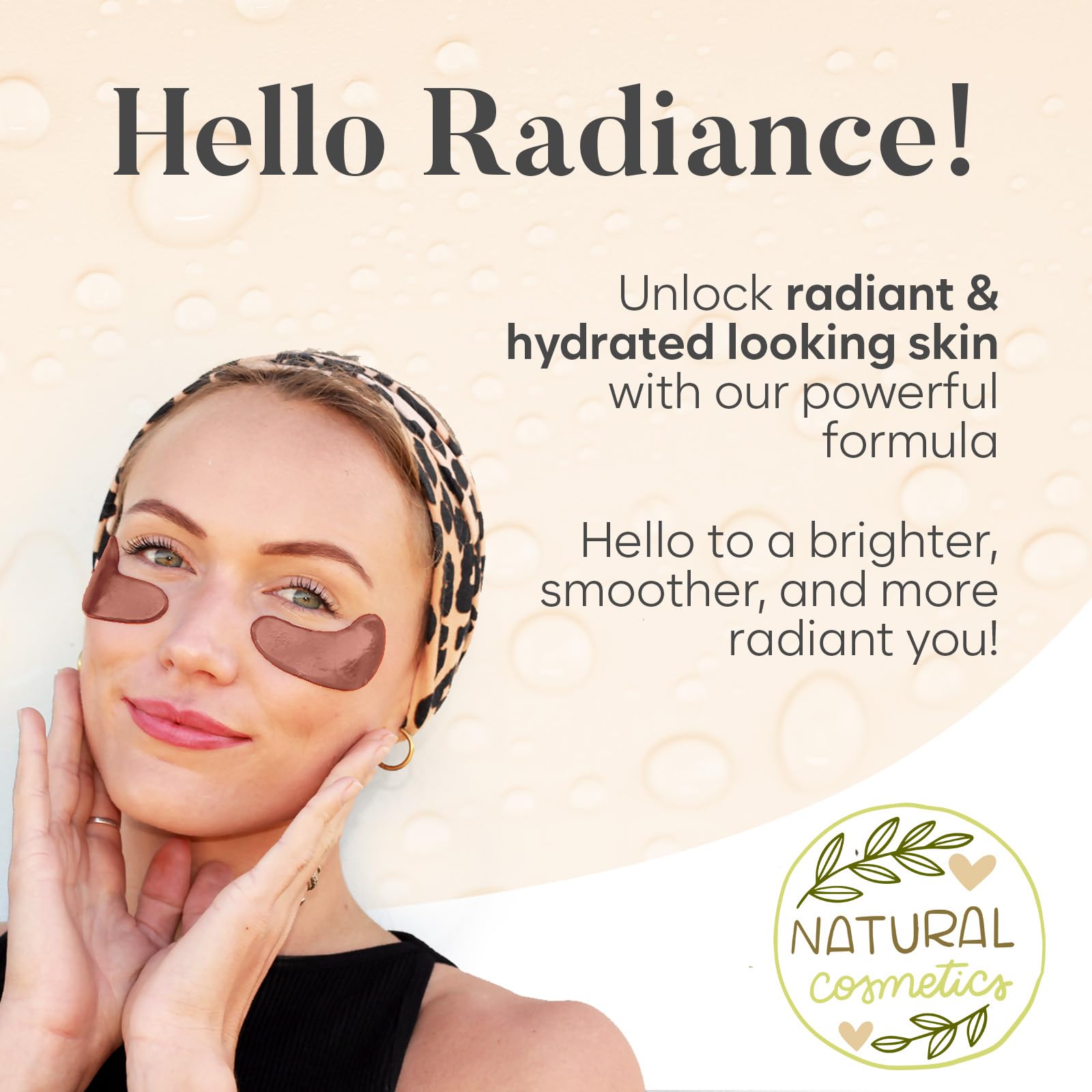 Ingrédients clés BLOOMORA hyaluronique niacinamide caféine pour hydratation et éclat.