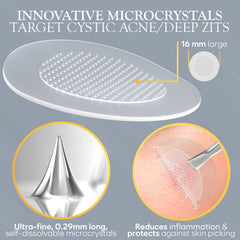 BLOOMORA Microdart pansement transparent sur peau discret pendant l’application