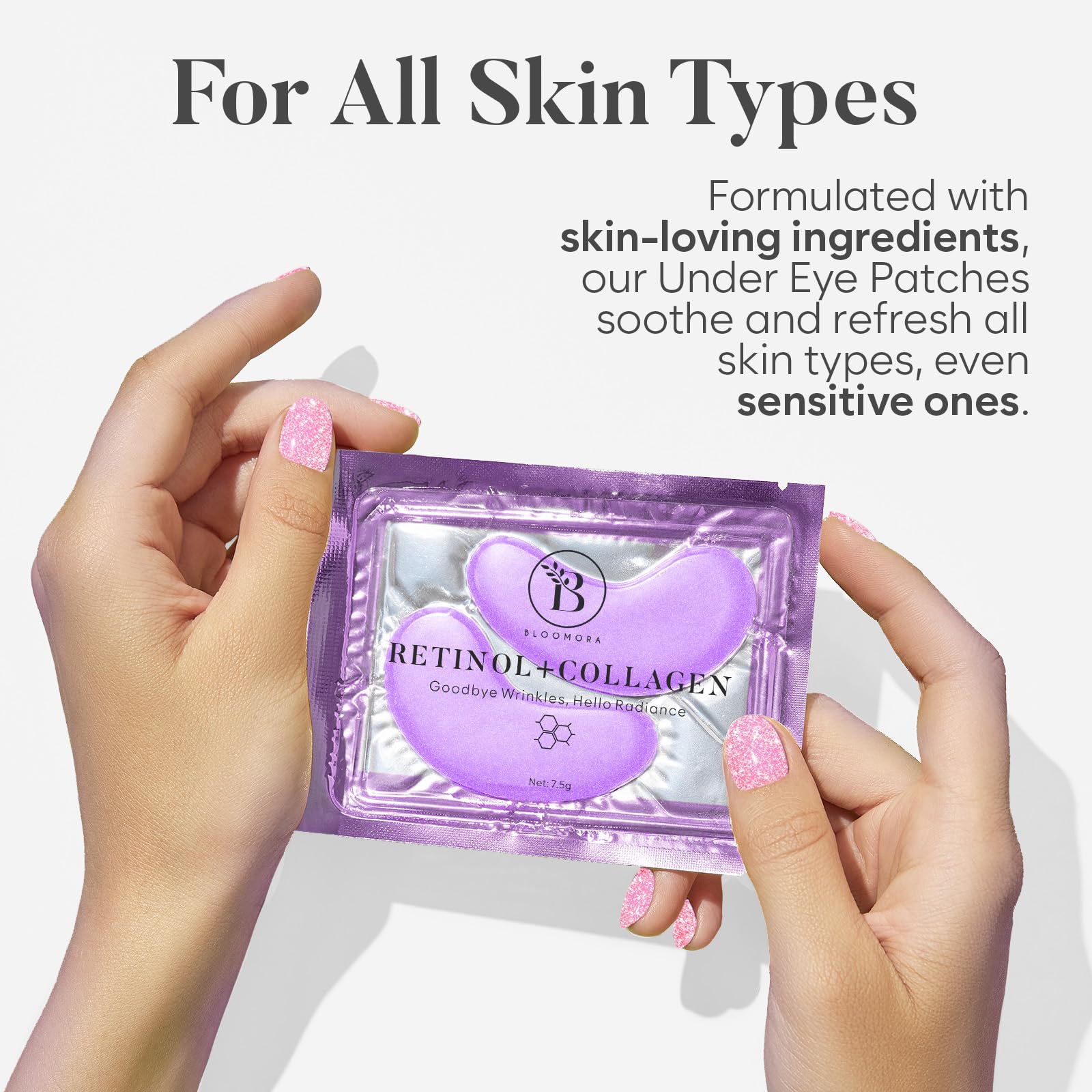 Patchs mucin escargot BLOOMORA, nutrition du contour des yeux.