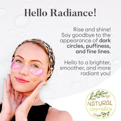 BLOOMORA patches yeux rose – soin nourrissant et éclat du regard.