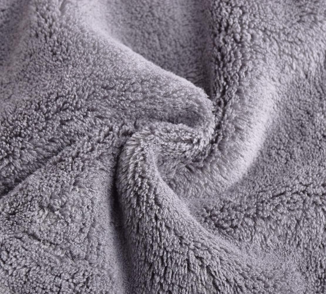 BloomSesame microfibre gris, tissu doux pour le soin quotidien du visage