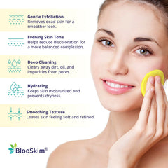 Blooskim pad exfoliant curcuma kojique – texture douce et exfolie sans irritation.