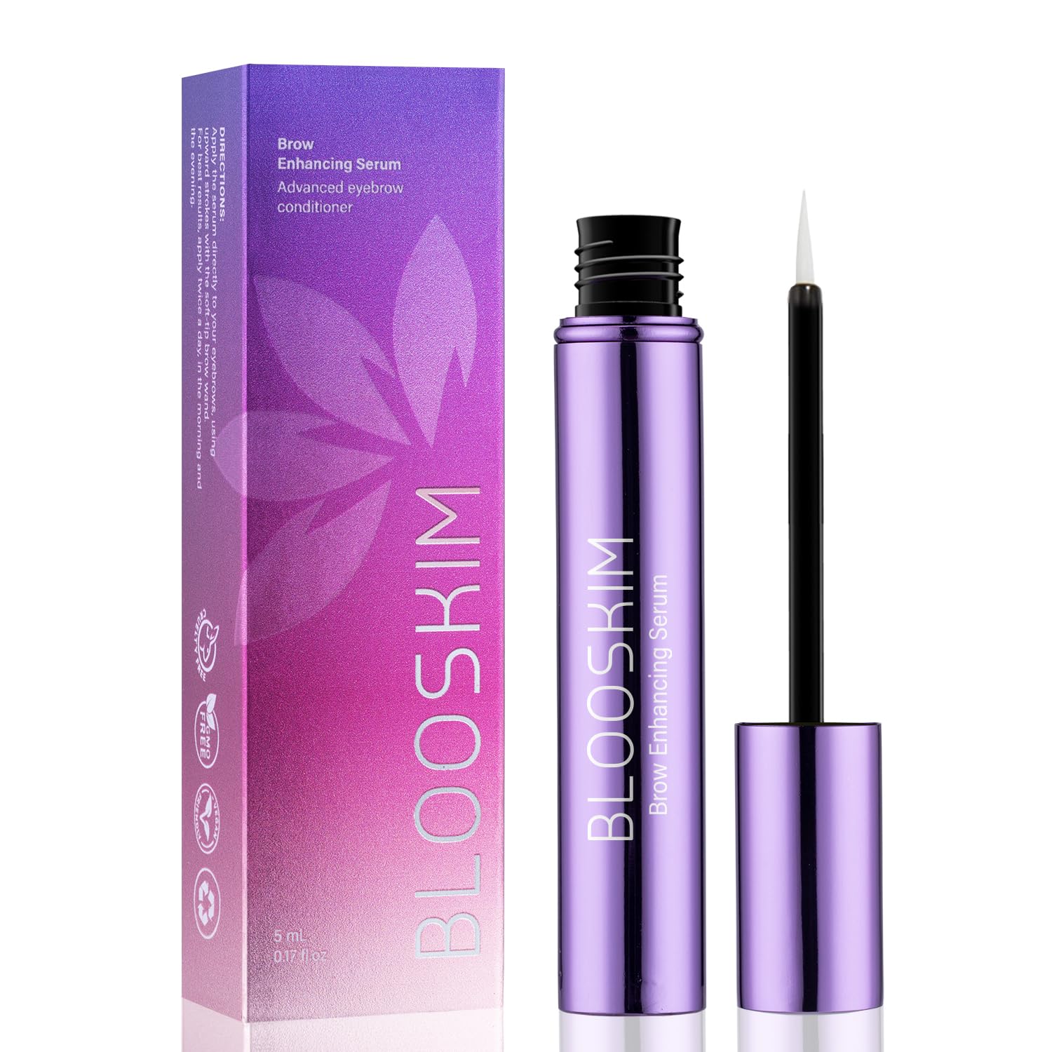 Sérum Blooskim avec brosse de précision pour une application nette et efficace.