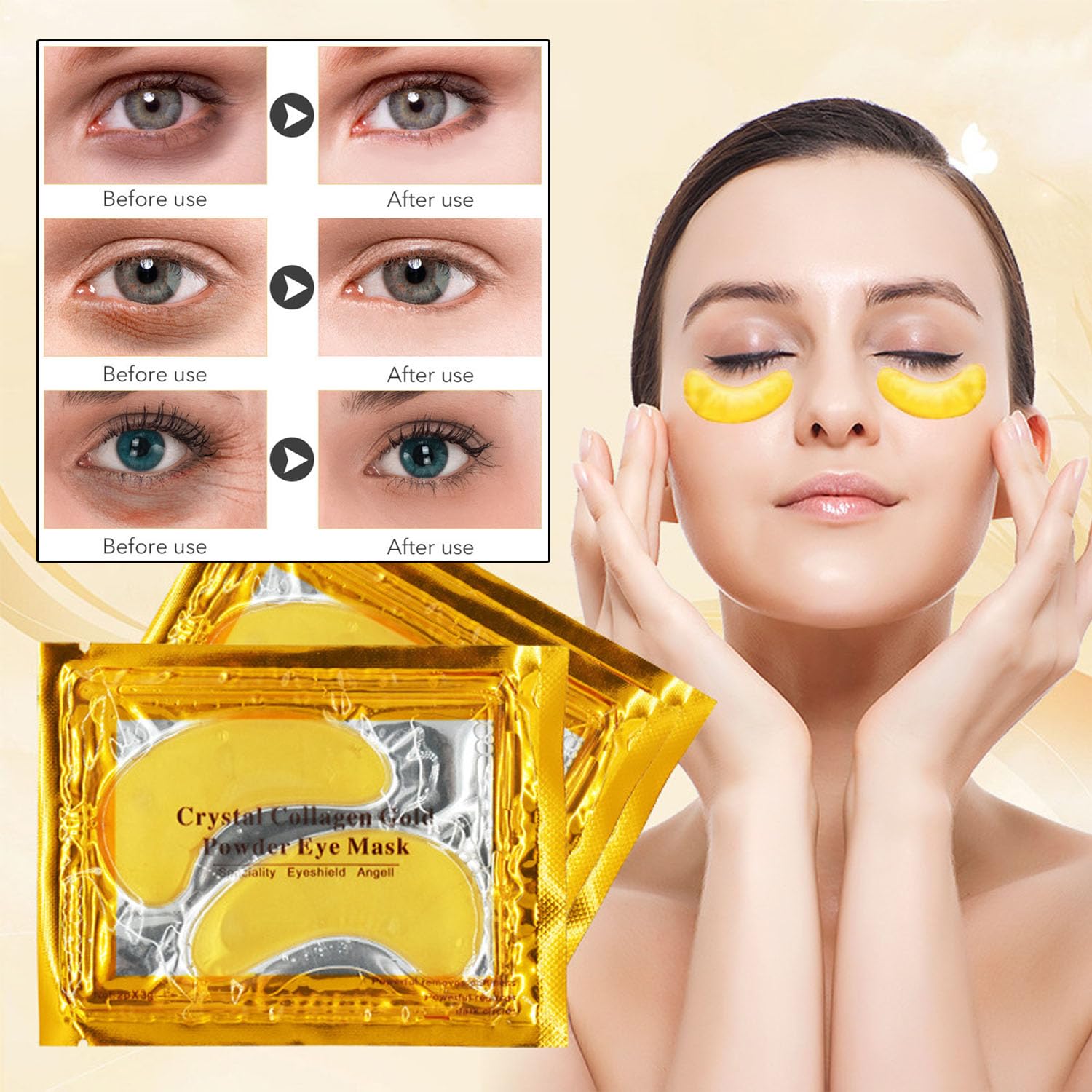Masque yeux cristal Blopuivo pour hydratation et fraîcheur du regard