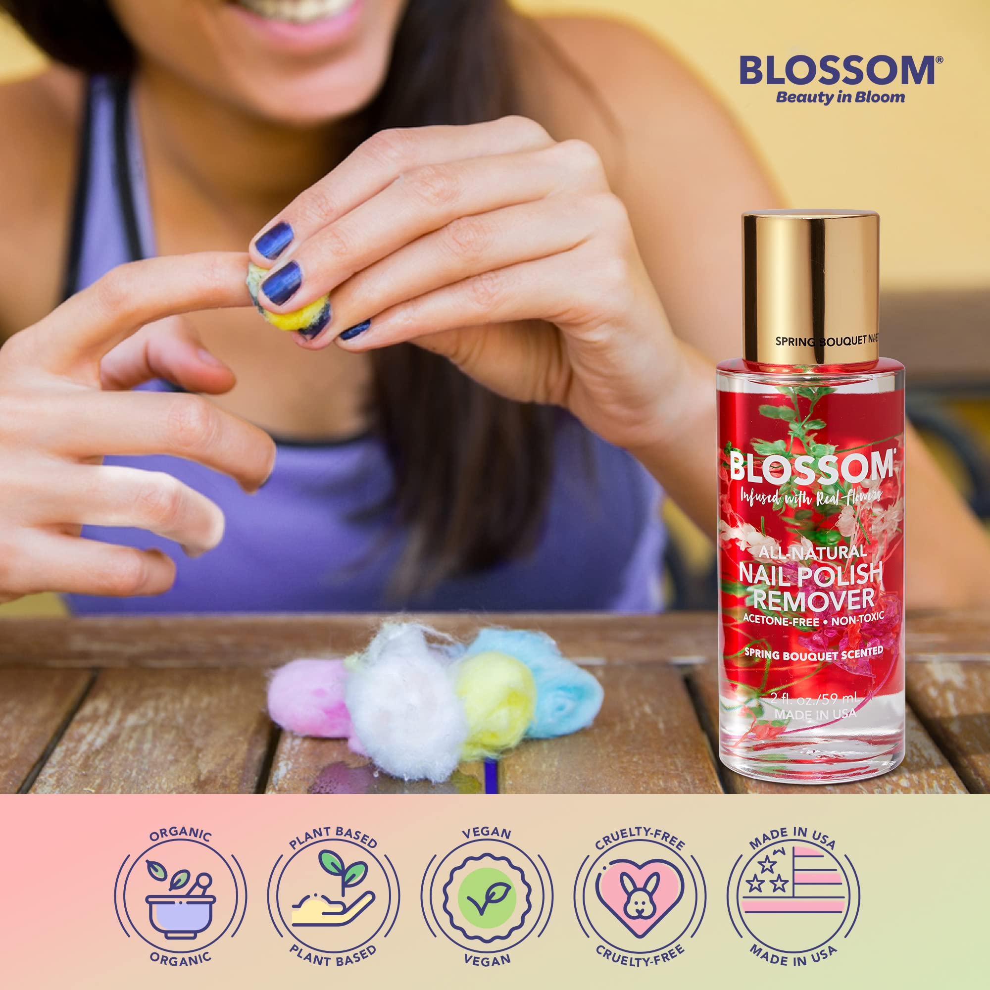 Démaquillant Blossom bouquet printanier: senteur légère et expérience florale.