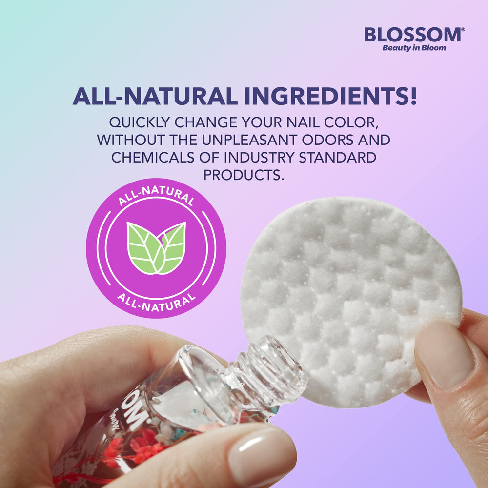 Blossom dissolvant sans acetone menthe fleurs incluses, pratique pour changer de couleur.