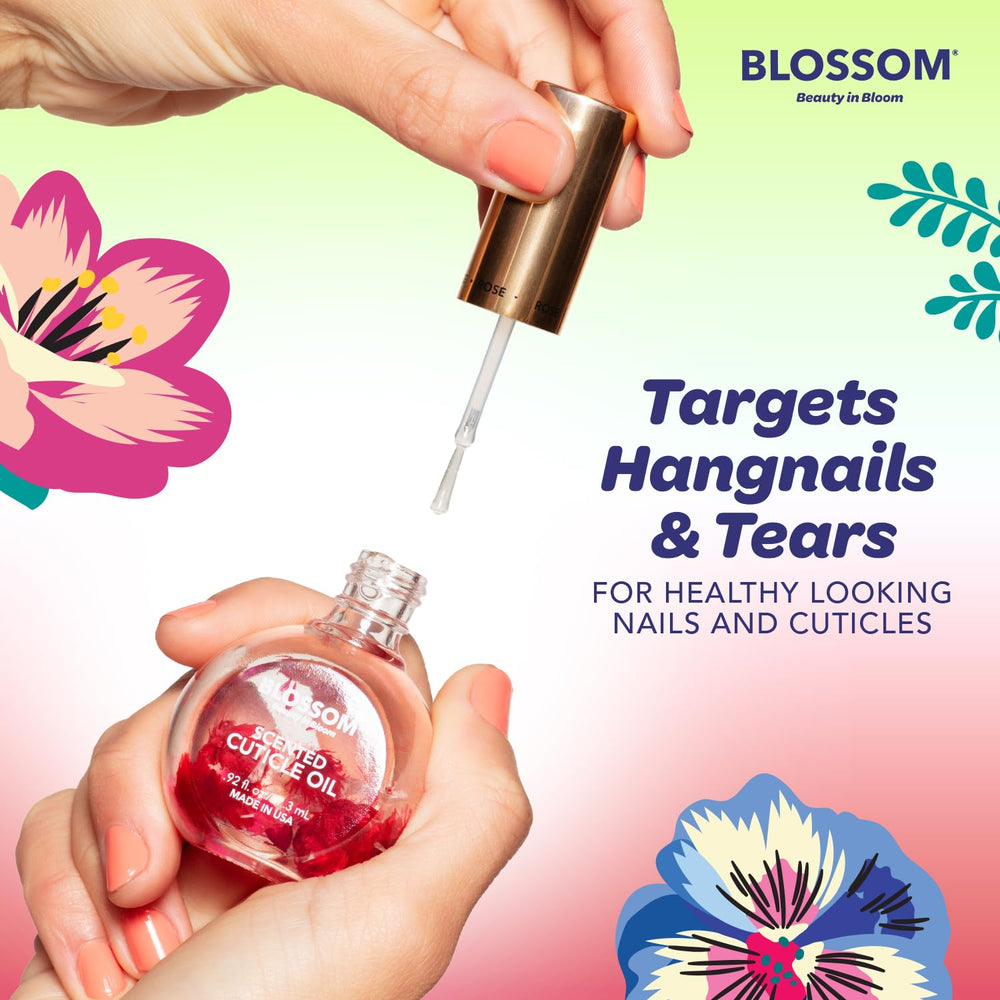 Blossom fabriqué aux États‑Unis, flacon portable et pratique.