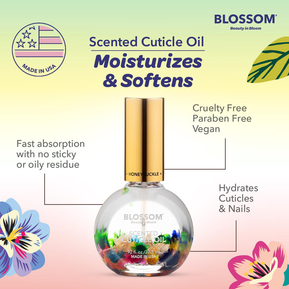 Produit Blossom fabriqué aux États-Unis, végane et sans cruauté envers les animaux.