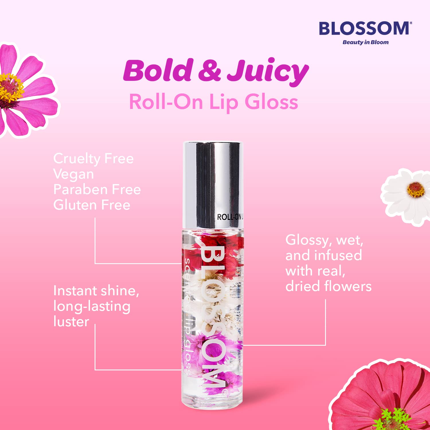 Blossom Lip Gloss, cadeau élégant idéal pour surprendre