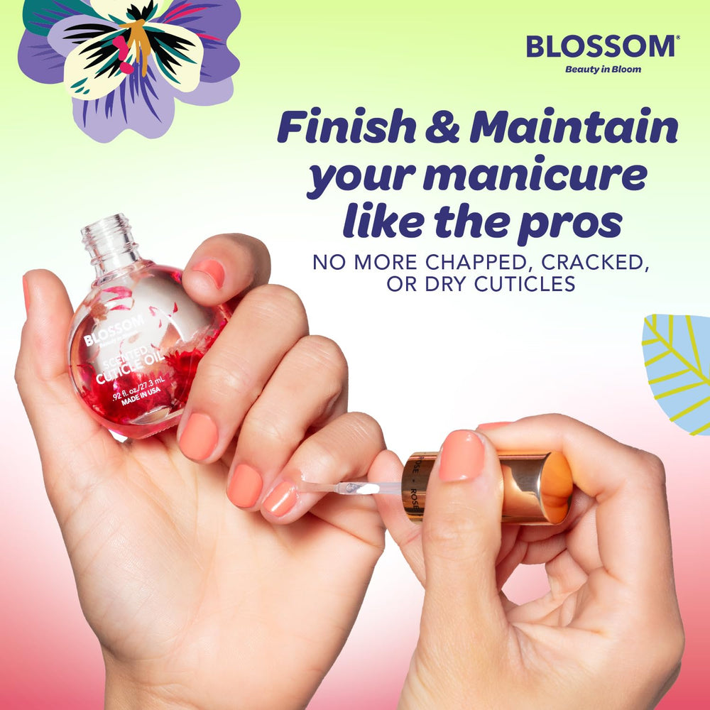 Blossom formule vegan sans parabènes pour cuticules respectueuses.