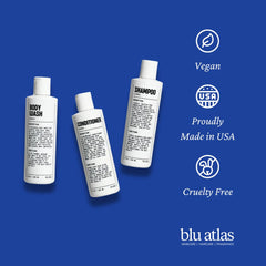 Shampoing Blu Atlas – saw palmetto – soutien du cuir chevelu et volume.