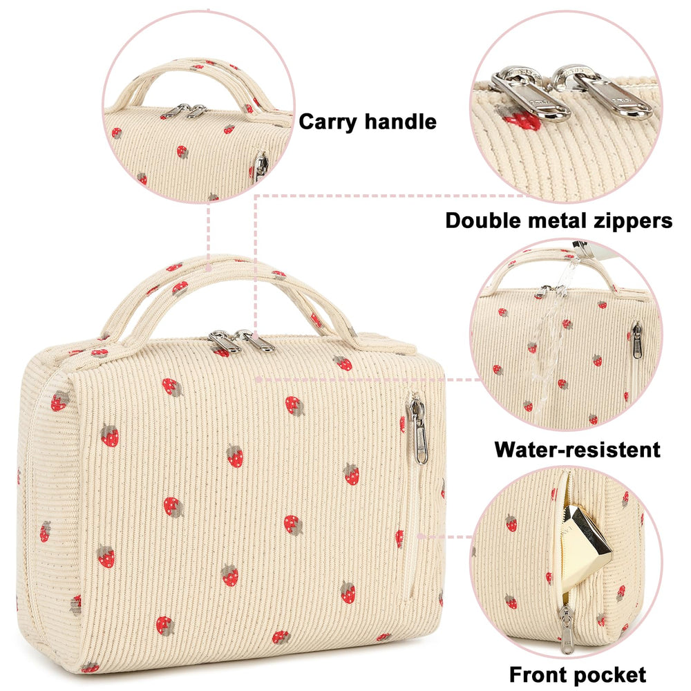 Bluboon sac-maquillage fermeture zippee, fermeture sécurisée pour les articles.