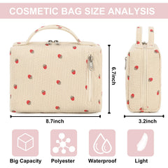 Bluboon sac-maquillage ouvert, poches interieures facilement accessibles.