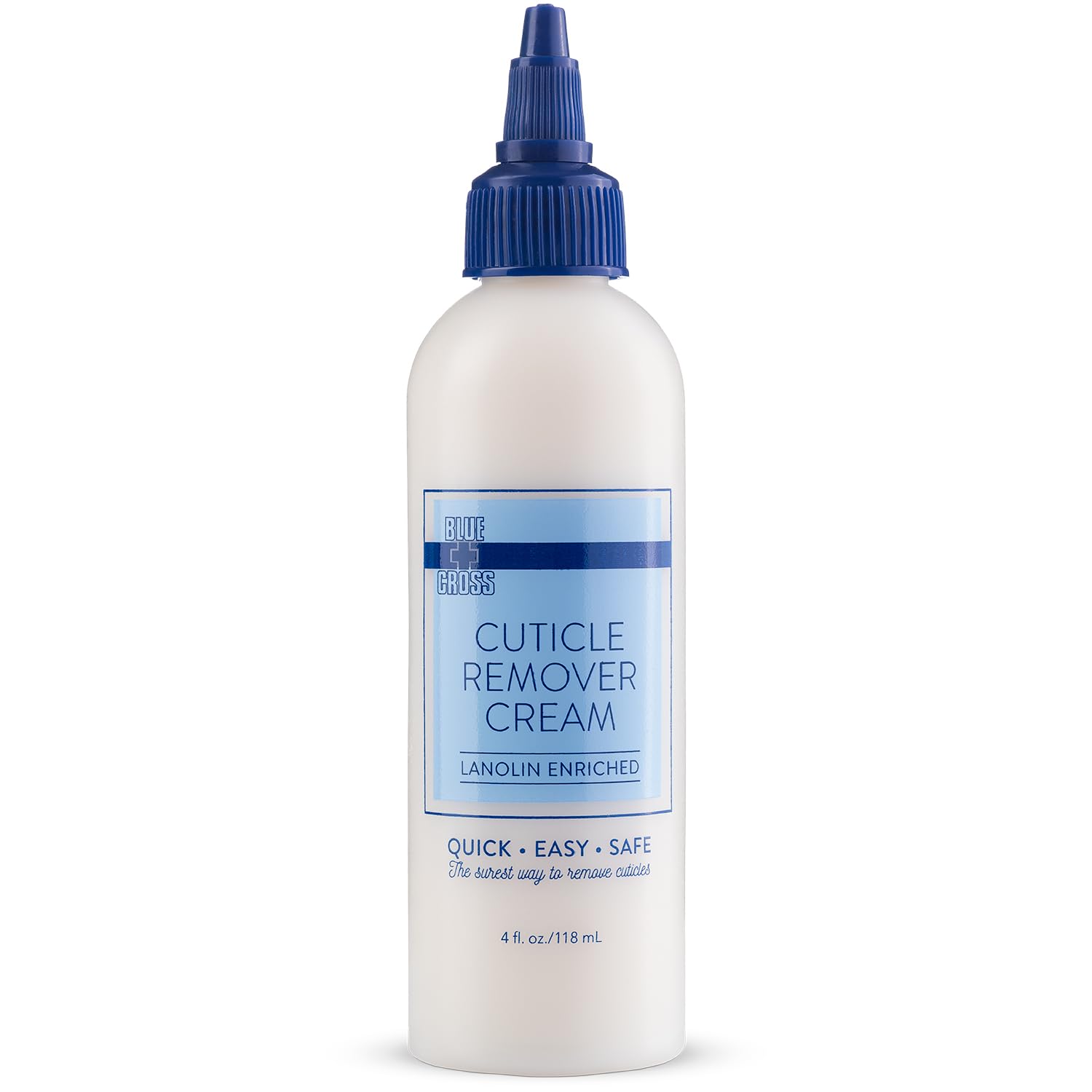 Blue Cross Crème Éliminatrice de Cuticules appliquée sur les cuticules et ongles.