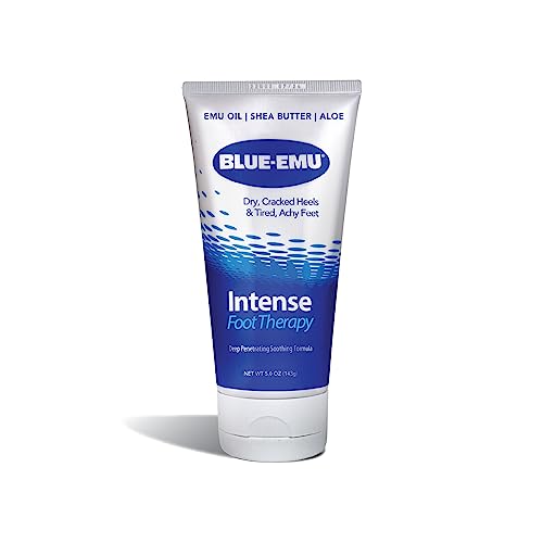 BLUE-EMU Crème application-pieds, utilisation ciblée pour hydrater les pieds secs.