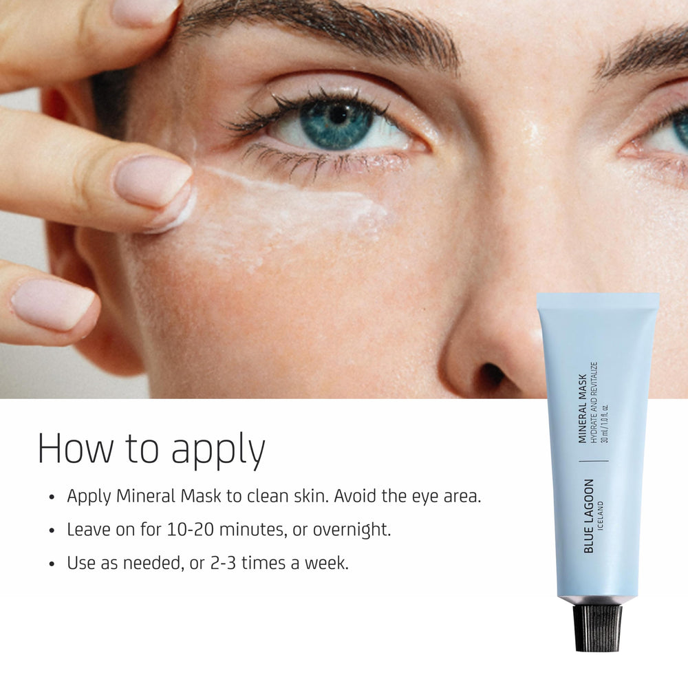 Blue Lagoon Application visage : étape simple avant le coucher.
