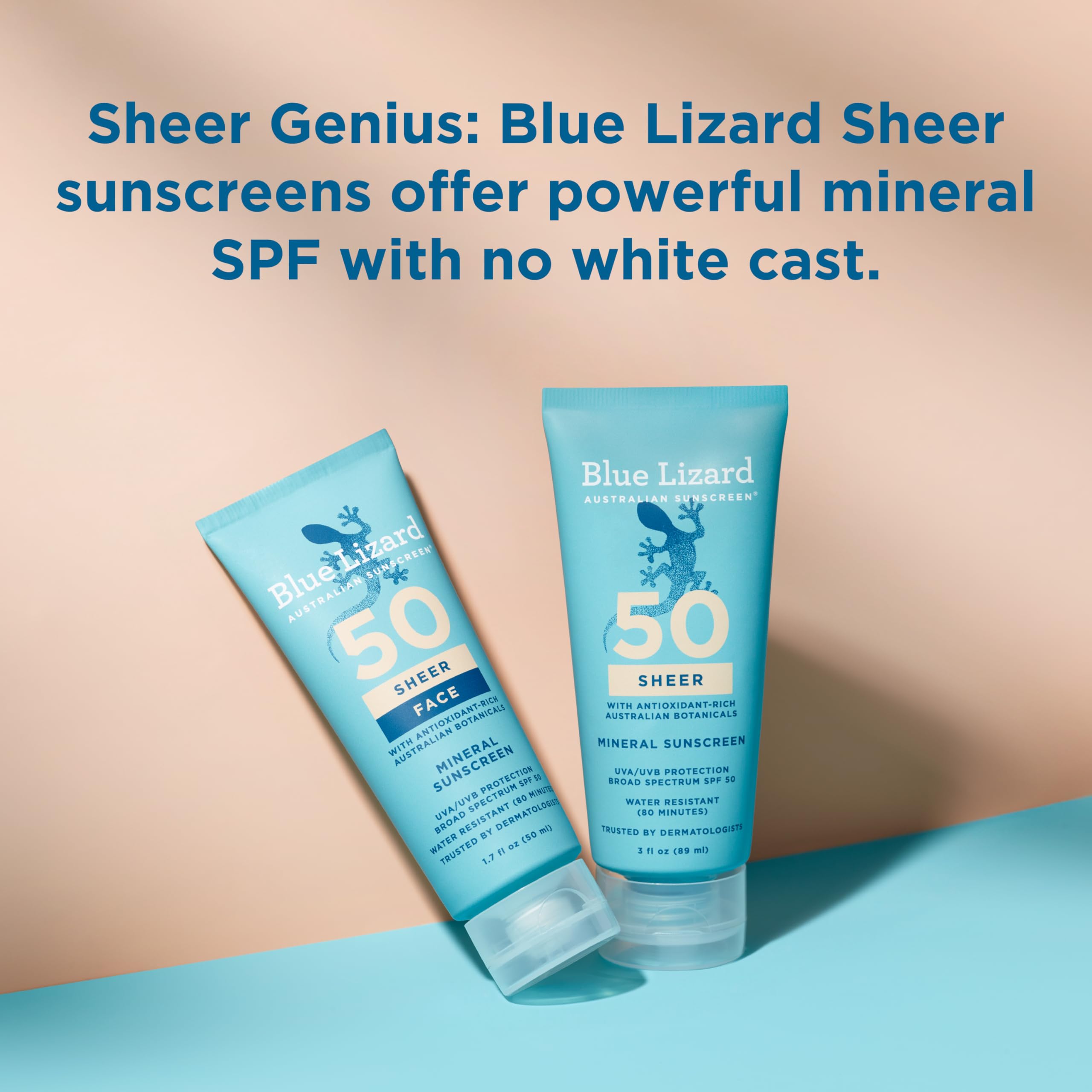 Blue Lizard finition naturelle et hydratante pour la peau du visage.