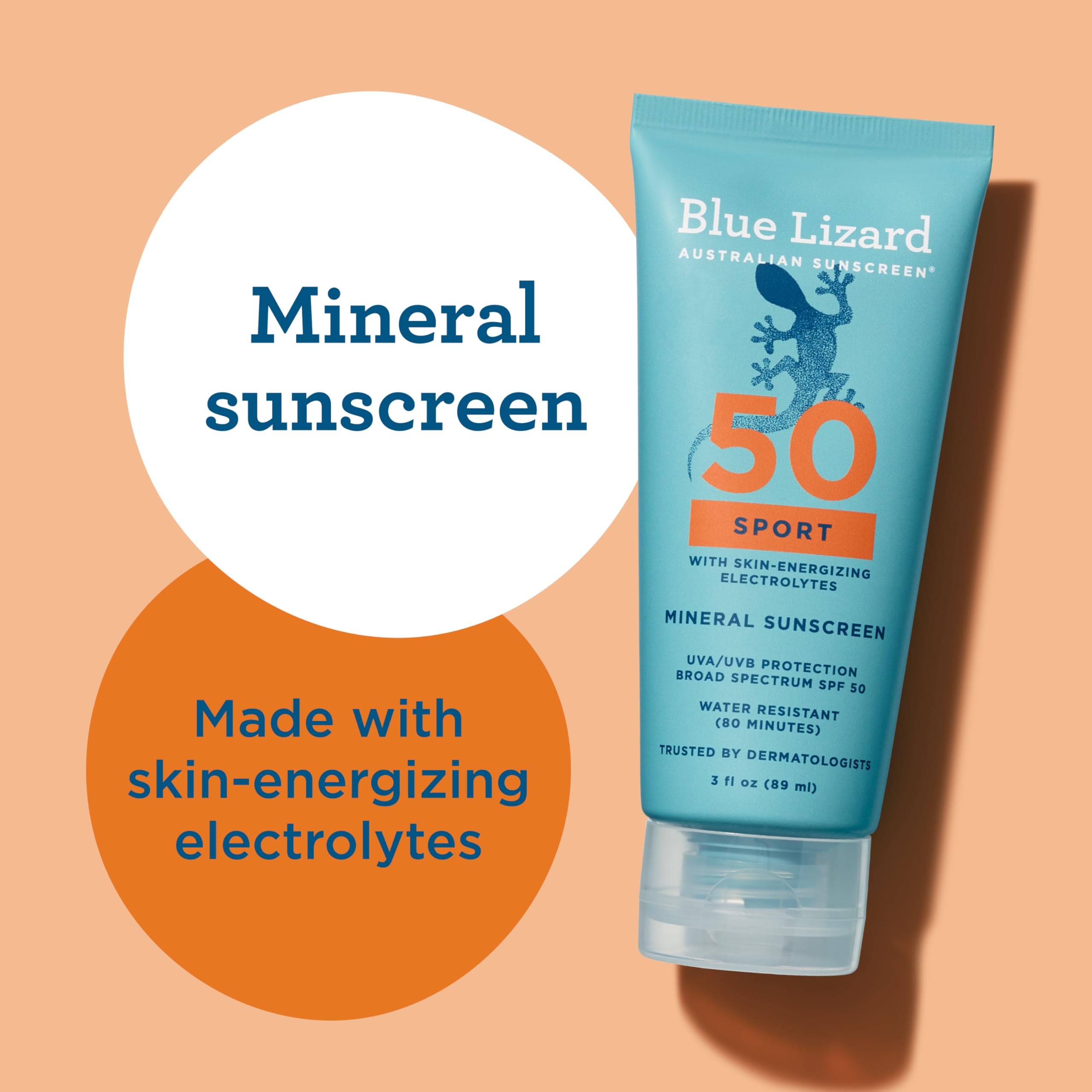 Blue Lizard Sport Mineral SPF 50 – cap Smart Cap qui change de couleur.