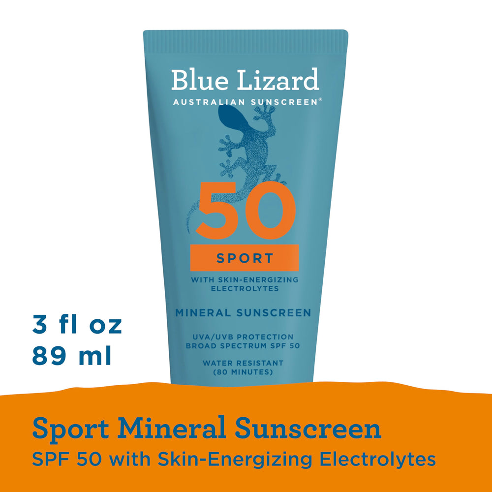 Blue Lizard Sport Mineral SPF 50 – emballage compact de 88 ml.