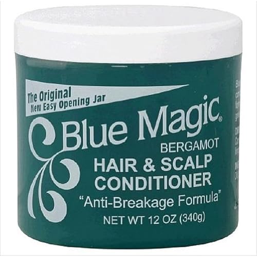 Blue Magic Bergamot conditioner cap opening for easy daily use