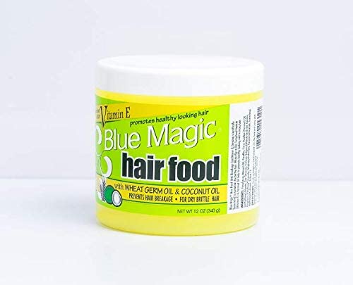 Application facile de Blue Magic Hair Food sur les longueurs.