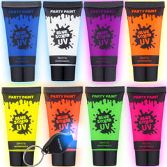 Blue Squid: peinture-corps-neon-uv pour un glow vibrant sous UV