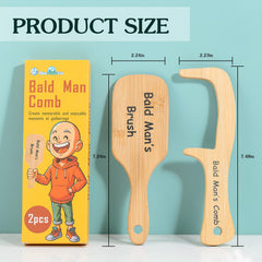 BlueForest Era brosse chauve sans dents, design humoristique et manipulation facile.