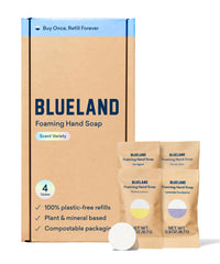 BLUELAND tablettes recharge savon moussant mains se dissolvant rapidement pour mousse riche
