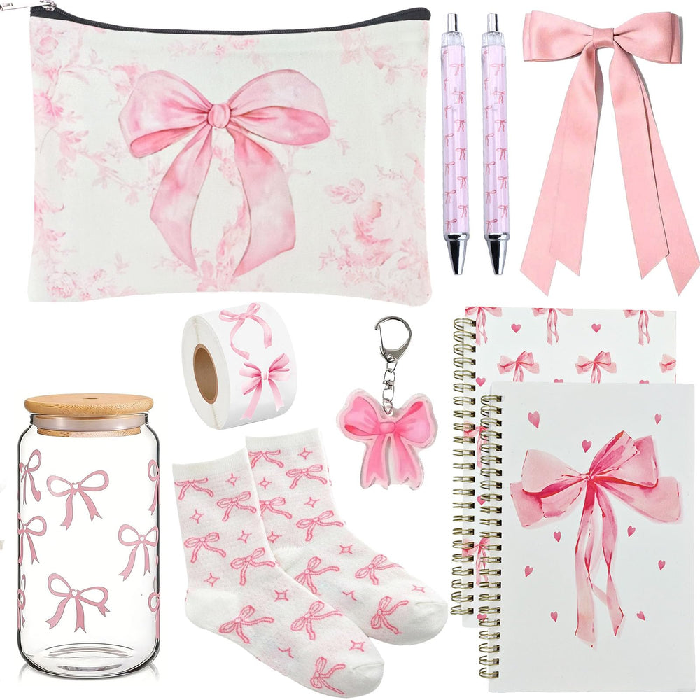 BlueRaying Coquette noeud rose pochette maquillage, rangement léger et pratique au quotidien.