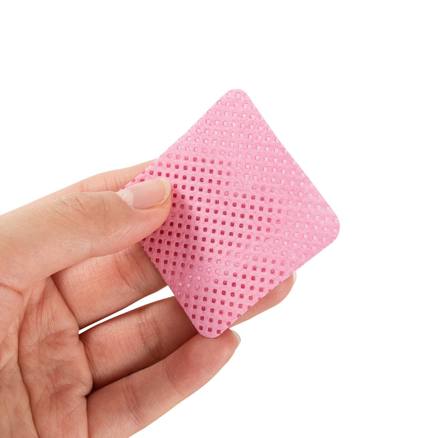 BLUERISE boîte portable lingettes ongles rose, rangement pratique pour déplacements.