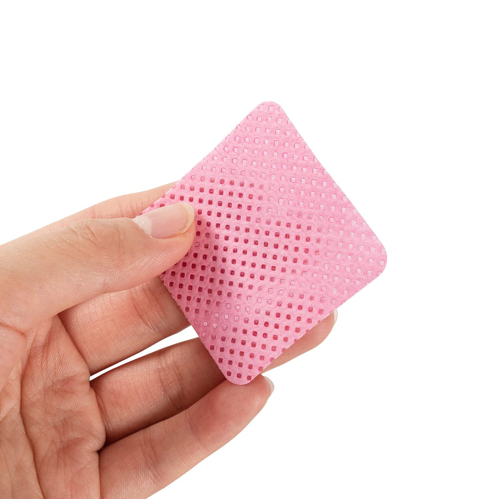 BLUERISE boîte portable lingettes ongles rose, rangement pratique pour déplacements.