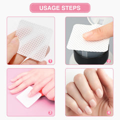 BLUERISE lingettes nettoyage ongles rose, nettoyent les brosses sans peluche.