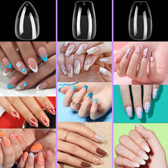 BlueZOO tips ongles ballerine court, allure élégante et application simple.