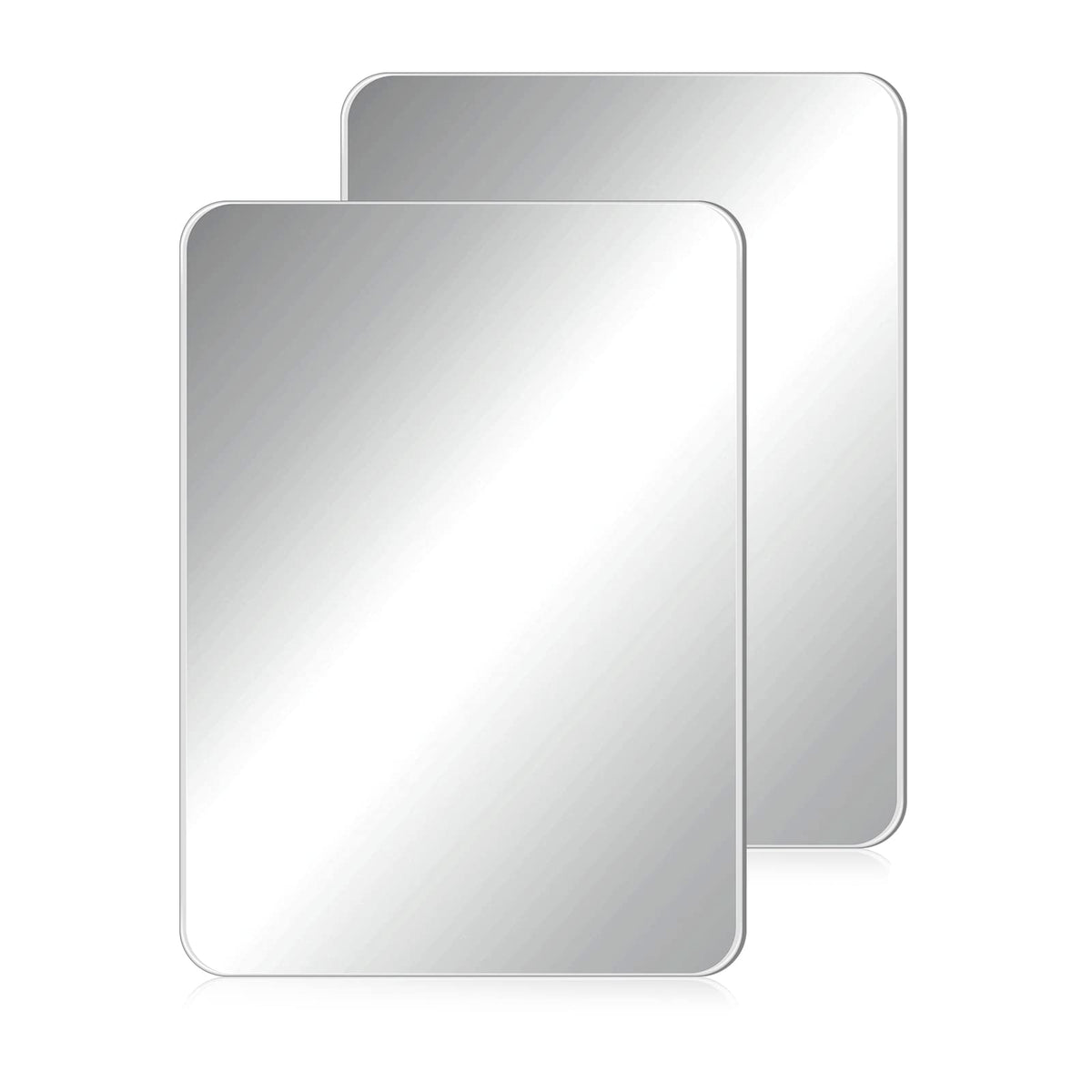 Miroir Blulu rectangle pour casier magnétique en verre clair.