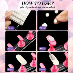 Blulu presentoir tips acrylique noir – accessoire solide pour pratique et presentation des motifs